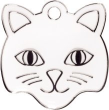 Bow Wow MeowBWM Fashion Personalized Pet ID Tags Cat Tags | Cat Tag for Pets Laser Engraved & Personalised | ID Tags for Cats | Durable, Strong & Deeply Engraved - Cat, White