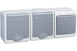 Toma de corriente con interruptor (IP44, 16 A/250 V, para entornos húmedos)