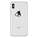 Produktbild Homikon Silikon Hülle Karikatur Panda TPU Tasche Handyhülle Transparente Durchsichtig Kirstall Clear Schutzhülle Stoßdämpfend Soft Case Cover Kompatibel mit iPhone X - Kopf auf den Apfel