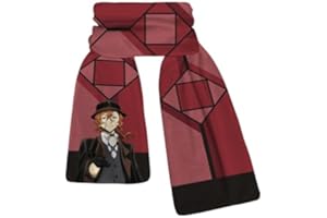 MayDee Bungo Stray Dog Manga Schal, Warmer Super Weicher Herbst- Und Winterschal Mit Anime Figur Für Studenten Und Kinder (A)