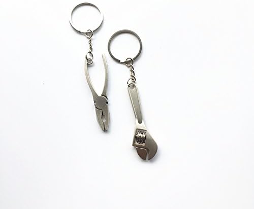 Set of 2 PCS Wrench Spanner And PLIERS Work Tools Keyring,key chain with gift box for Christmas, Anniversary, Valentine's DayPresent (HH) (TOOL)