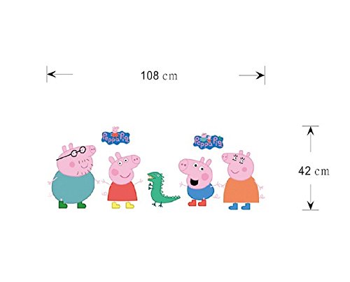 Peppa Wutz-Aufkleber, Abziehen & Aufkleben, perfekt für Kinderzimmer/Spielzimmer - 2