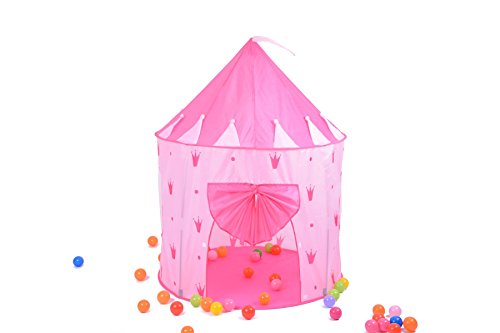 Vinsani Pink Crown Design Childrens Castle Pop-up Playhouse Tent Roll Up Door Play Tent Vinsani Pink Crown Design Childrens Castle Pop-up Playhouse Tent Roll Up Door Play Tent