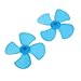 Produktbild Junlinto, 2ST ABS Kunststoff Propeller 4 Blade Modell Zubehör 2mm X 56mm Blau