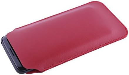 UltraJacket Light &amp; Slim Durable Vegan-Friendly PU Leather Sleeve Case with Microfiber Lining for Samsung Galaxy S8 (Red)