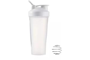 Missions Protein shaker bottle- 24oz Smoothie Bottle for sports supplements shakes- Good materials, Leak Proof 600ml Gym Shaker for Protein Shakes with Shaker Ball (white)