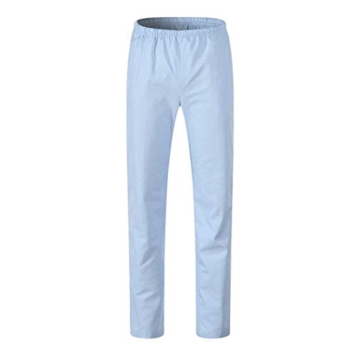 Emmay Pantaloni da Lavoro A Vita Alta Uomo, da Lavoro da da Lavoro, da Essenziale Lavoro da Lavoro, Pantaloni da Lavoro A Vita Alta (Color : Blau, Size : S)