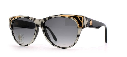 Preisvergleich Produktbild Giorgio Beverly Hills Damen Sonnenbrille Schwarz Schwarz / Weiß