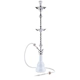 Aladin Origins Uyuni 110 cm Shisha Schlauch Wasser Pfeife Hookah Schraub robust, W583, Farbe weiss