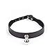Produktbild Hanyi Dame Leder SM Halsband mit Glocken Einstellbar Halskette Sklave Sex Spielzeug, Schwarz