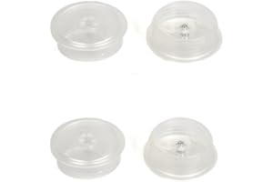 BricoShopping Set 4 Pezzi Passacavo per Scrivania Passafili Passacavi Elettrici pc Computer Foro da mm 60 o 80 Passa Cavo Cavi Fili per MOBILI Ufficio TV Tappo in plastica Tondo Rotondi (Trasparente)