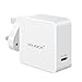 Price comparison product image USB C PD Charger, 60W Power Delivery USB-C Wall Charger Desktop Charging Station with US UK EU Travel Adapter for Macbook, Nintendo Switch, Samsung Note8, X1 Carbon 2017, Mi Notebook Air and more USB-C Laptop