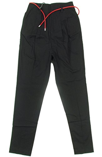 MISS SIXTY "Boyfriend High Waist + Belt" womens chino pants (black)