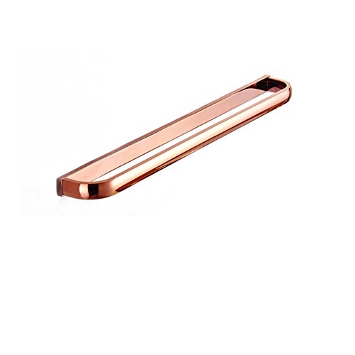 Aothpher 60 cm Wand montiert Kupfer Badezimmer Handtuch Bar Single towelrack, poliert, Messing, rose gold, 60 cm