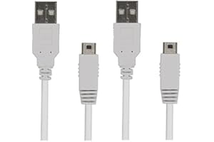 WICAREYO Charger Cable for Wii U Gamepad, 2pcs 1.2 m / 3.9ft USB Power Cord for Wii U Gamepad