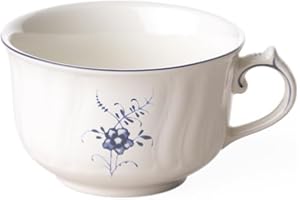 Villeroy & Boch Vieux Luxembourg Taza de té, 200 ml, Porcelana Premium, Blanco/Azul