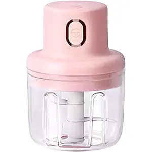 Mini Garlic Chopper 250ML, Portable Mini Food Chopper with USB Charging (Color: Assoted)-PID36475