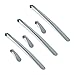 Produktbild 6er Set Schuhlöffel, 15 & 60 cm Langer Schuhanzieher, Anziehhilfe, Reise, zum Aufhängen, Eisen, dunkelgrau