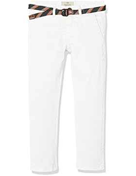 Scotch & Soda Shrunk Jungen Hose Slim Fit Garment Dye Chino, Elfenbein (Off White 01), 164 (Herstellergröße: 14)