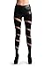 Produktbild Black With Diagonal Oval Ripped Wrapping Stripe - Schwarz Strumpfhose Einheitsgroesse (34-40)