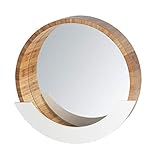 wc spiegel mit led beleuchtung Maße (B x H x T): 39 x 38 x 9, 5 cm, Spiegelfläche (B/H): Ø 35 cm
