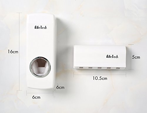 ilifetech Einzigartiges Design Wandhalterung Automatische Zahnpastaspender Zahnbürstenhalter - 6