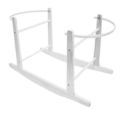 Cuddles Collection Rocking Moses Basket Stand (White)