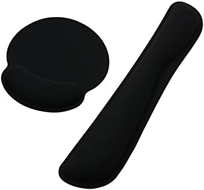 Keyboard Wrist Rest Pad, ALLESCOOL Gaming Mouse Wrist Pad Kit for Office, Computer, Laptop,Mac,Durable and Comfortable For Easy Typing &amp; Pain Relief (Black)