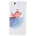 Produktbild BestCool Sony Xperia Z L36H Schutzhülle Hüllen PC Material Hülle Hardcase Handycase Weiß Schale Shell Cat Kiss Fisch Stil Kleine Herz Muster Design Skin Protective Etui Cover Case