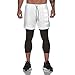 Produktbild BHYDRY Herrenmode Sport Fitness Hosen mit Innentasche Fitness Hosen (Large,Weiß)
