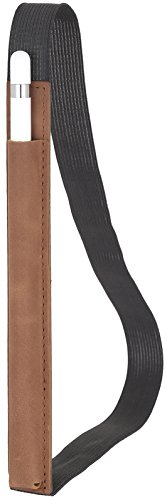 StilGut Pencil-Halter für Apple 12,9" iPad Pro aus echtem Leder. Stift-Halterung zur sicheren Aufbewahrung des Apple Pens, Cognac Vintage