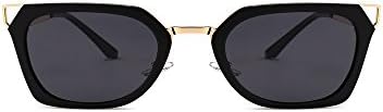 DUBI ladies 'bias sunglasses, color film, sunglasses, UV protection, Oumeifeng (black, gray)