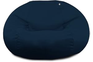 rucomfy Beanbags Extra Extra Large Goliath Bean Bag Chair, Giant Indoor/Outdoor Soft Seat for Kids, Teens & Adults - 130 x 125 x 100cm (Navy)