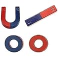 KRYTONE�.Fx 4 pcs Magnet Game Kit for Kids for Projects/Experiments Multipurpose Office Magnets (2 Round Magnet,1 Horseshoe Magnet and 1 Bar Magnet)