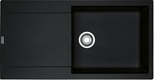 MRG 611-100XL 970x500mm, 3 1/2' mit Ablaufventil, reversibel, mitUeberlauf, Onyx