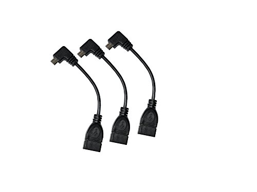 (3er-Pack) Delock Kabel Micro USB Typ-B Stecker gewinkelt > USB 2.0-A Buchse OTG 11 cm