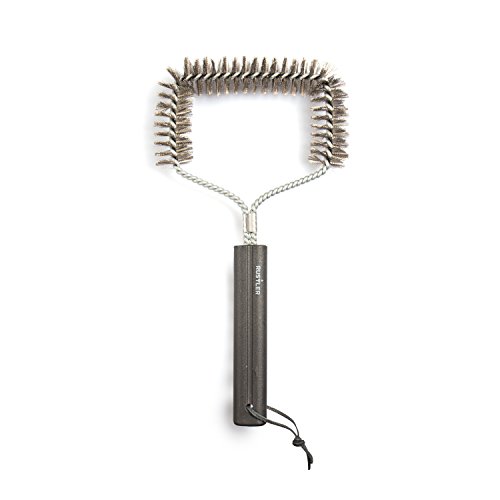 Rustler RS-0364 Grillbürste 2-er Set aus rostfreiem Edelstahl 53 und 30 cm, schwarz, 53 x 25 x 10 cm - 2