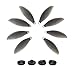 Produktbild Tineer 4 Stück Propeller Staubdicht Motor Cap Cover Case + 8 Pack Propeller Props Klingen Schutz für Papagei ANAFI Minidrone Zubehör (Propellers + Black Motor Cover)