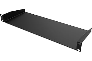Audibax Pro Rack Shelf 1U - Plateau d'Étagère 1U pour Rack 19 Pouces - Étagère de 150 mm de Profondeur - Armoire Rack de Serveur à Plateau Fixe - en Acier - Capacité 15 kg