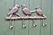 Delightful 'Singing Birds' Cast Iron Coat Hook with 4 hooks