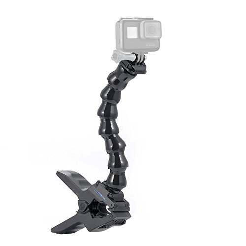 Luxebell® 7 gemeinsame einstellbare Schwanenhals Arm Griff Einbeinstativ + Jaws Flex Clamp Halterung für Gopro Hero 5 4 SJ4000 SJ5000 Kamera