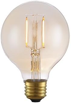 YYHAOGE 2Pcs 2W 180Lm E26 Led Filament Bulbs G25 2 Leds Cob Dimmable Decorative Led Lights Warm White 2200K Ac 110-130V