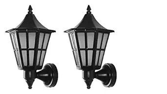Superscape Outdoor Lighting Mild Steel Exterior Wall Light (Black, 60 W)_Pack of 2