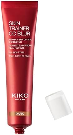 KIKO Milano Skin Trainer Cc Blur 04 black | Correttore Ottico Che Leviga La Grana Della Pelle E Uniforma Incarnato E Colorito, 04 Dark, 30 ml