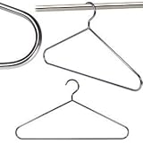 5 Kleiderbügel - aus starkem 6 mm verchromtem Stahl Hangerworld