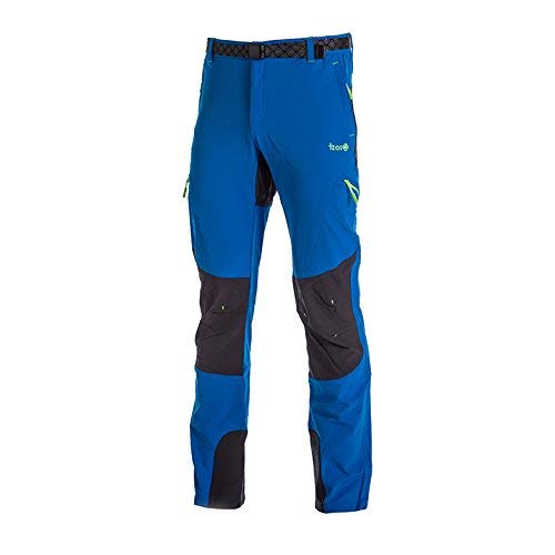 Izas Espes Pantalones Mount-Stretch, Hombre, Azul Cian/Gris Oscuro, L