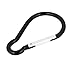 Produktbild sourcingmap® Klettern Schlüsselbrett Federbelasteter Karabinerhaken mit Clip 10 cm lang, Schwarz de