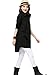 Voguees Women's Long Sleeve Shirt Dresses Black L