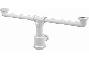 Alcaplast A448 Siphon d'évier Double, Blanc