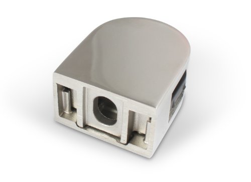 4tlg. Kenley Glashalter Glasklemme Glas Klemmhalter – Edelstahl AISI 304 – Spiegelnde Oberfläche - 4